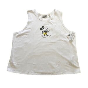 Disney Mickey Mouse Genuine Mousewear Tank Top Women Shirt Size 1X White Top